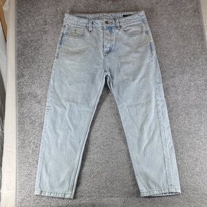 Thrills Blue Jeans Chopped Straight Leg Pants Mens Size 32 Button Up